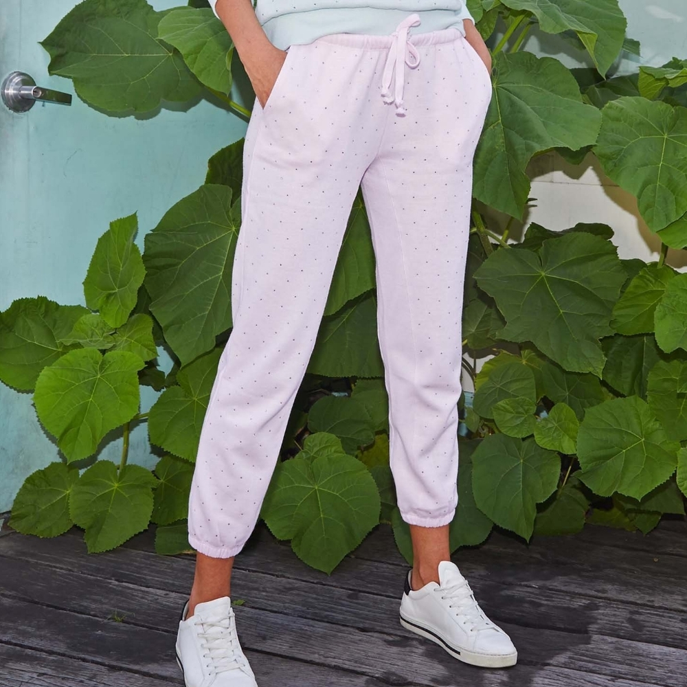 PINK (Sz M) crystal sweatpants